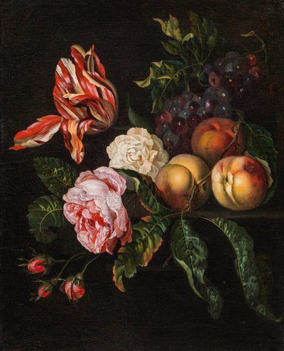 Still Life with Peaches by Ernst Stuven